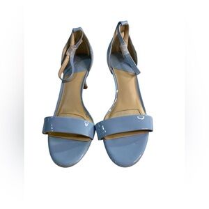 New Chic Alex Marie Halmar Open Toe Ankle Buckle Sandals Heels light Blue Sz11